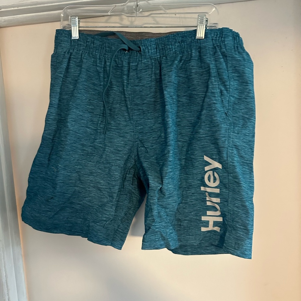 Hurley Blue Unlined Swim Trunks XL